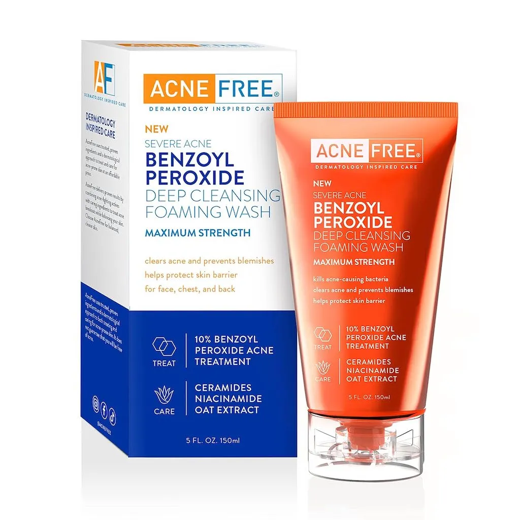 ACNE FREE BENZOYL PEROXIDE DEEP CLEANSING FOAM