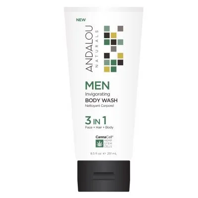 Andalou Naturals CannaCell® Men Invigorating Body Wash 3 in 1