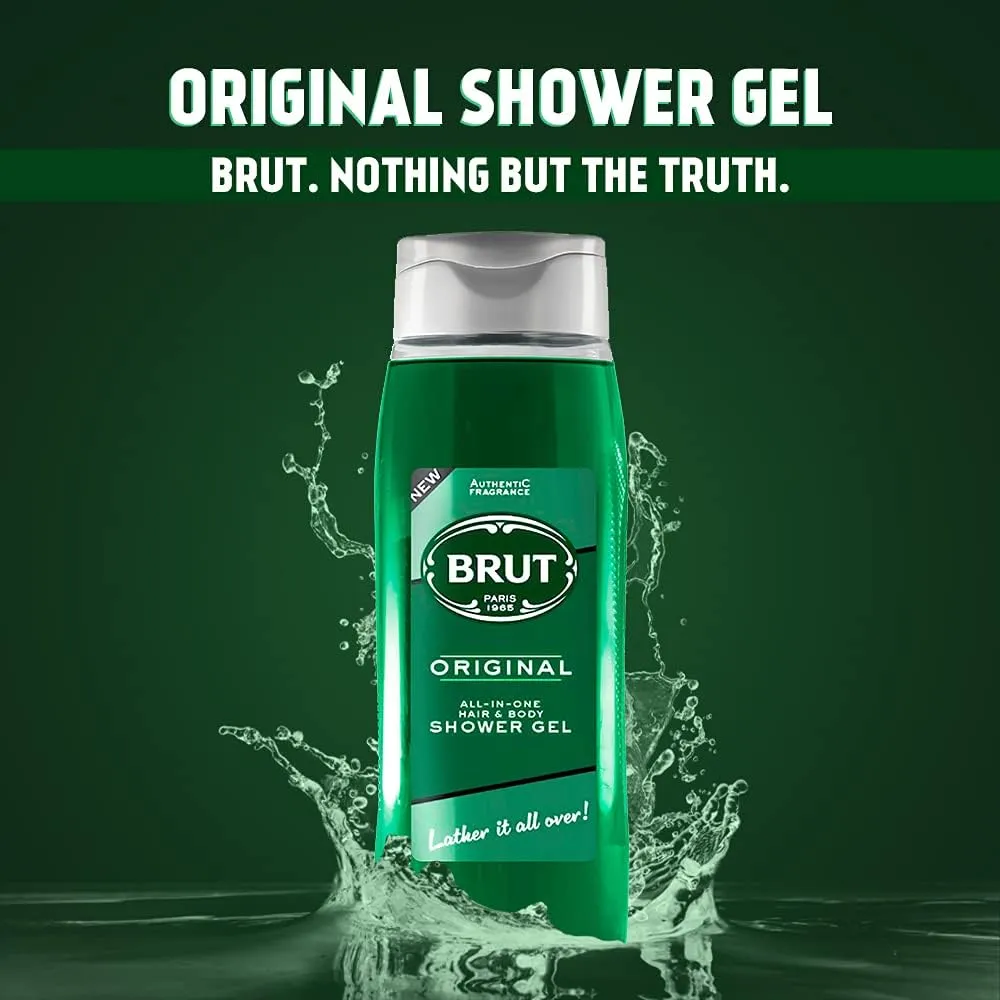 Brut Original All In One Hair And Body Shower Gel 500ml