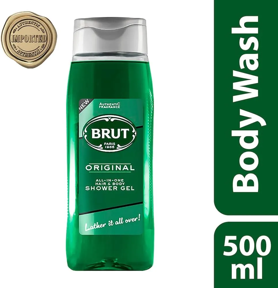 Brut Original All In One Hair And Body Shower Gel 500ml