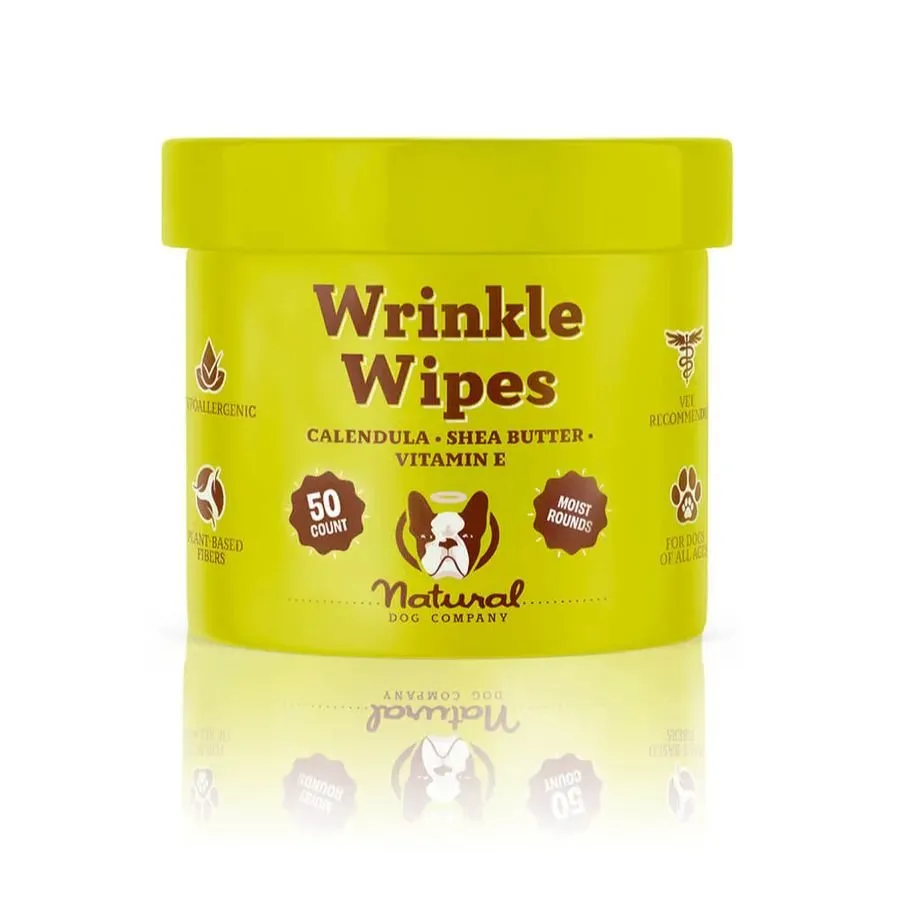 Natural Dog Company Wrinkle Wipes - 50 Pack