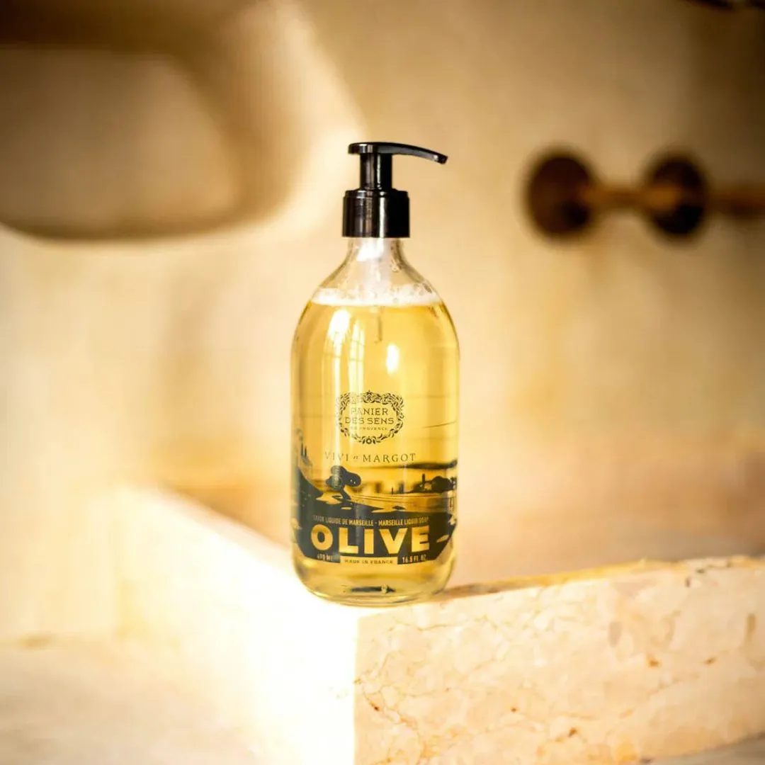 Olive Glass Marseille Liquid Soap | Vivi Olive Limited Edition