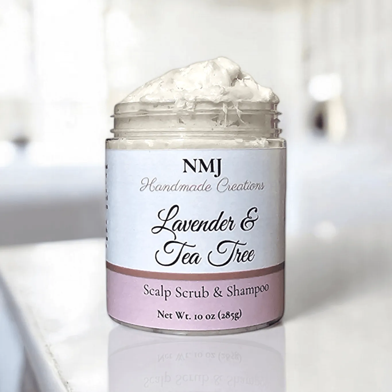 Scalp Scrub & Shampoo - Lavender and Tea Tree Essential Oils, 10 oz